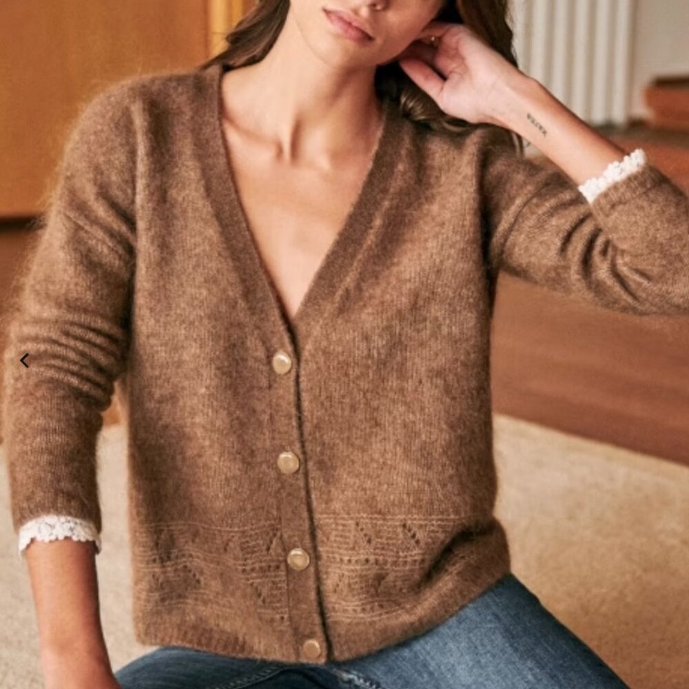 Sezane Charles Jumper - Taupe, Size M